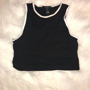 Black and white crop top